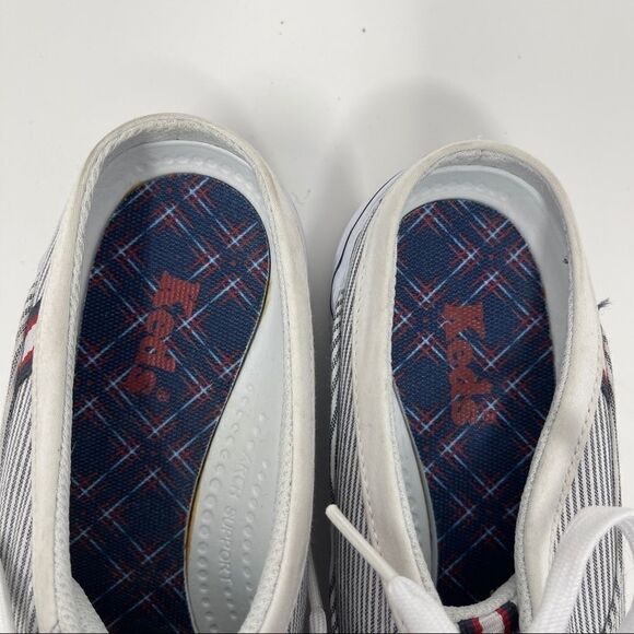 Keds Mule Sneaker Gray Stripe Canvas Slip On Casual Women’s Size 6.5 - Picture 3 of 8